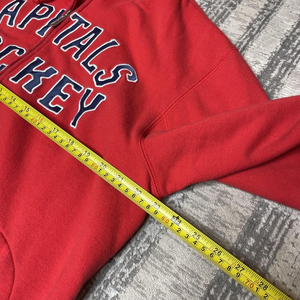 Reebok Washington Capitals NHL Face Off Collection Full Zip Hoodie Red Mens M - Picture 5 of 12